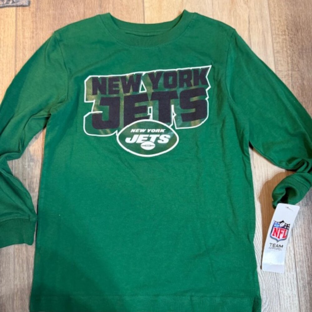 NWT NFL New York Jets Youth XS (4-5) Long Sleeve T-Shirt